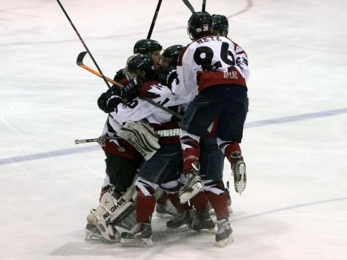 Ice Dogs eliminate Brown Bears in OT