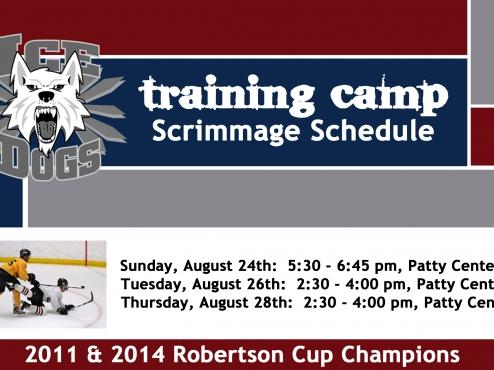 Training Camp Scrimmage Schedule Released