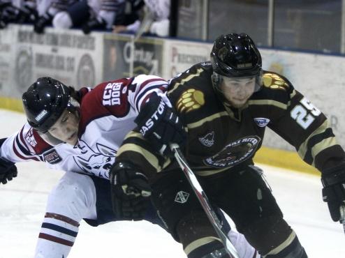 Ice Dogs cruise past Brown Bears in series opener