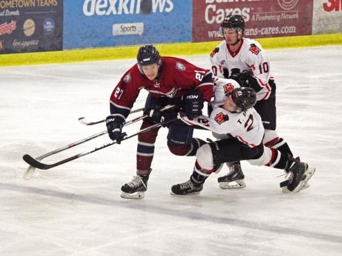 Ice Dogs split with Knights after OT loss