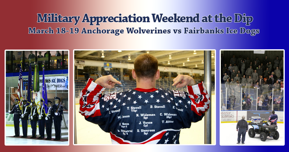 Ice Dogs head home to salute military